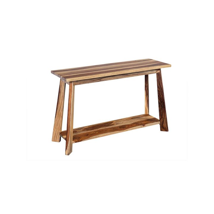 Porter Designs Kalispell Solid Sheesham Wood Console Table, Natural