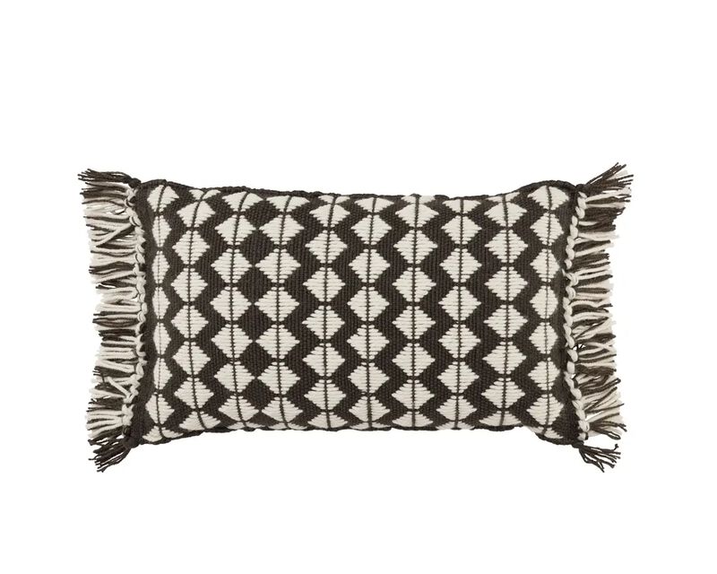Chesa Black & White Lumber Pillow image number 1