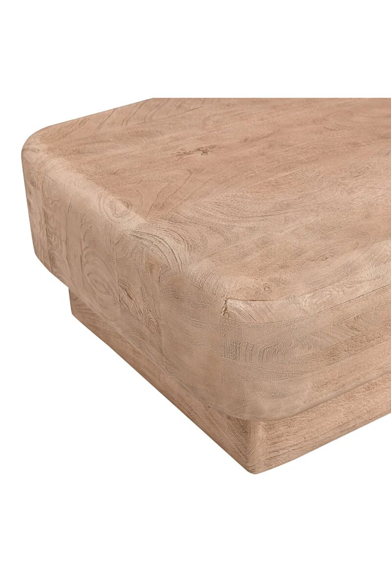 Natural Mango Wood Coffee Table | OROA Modern Bruno image number 3