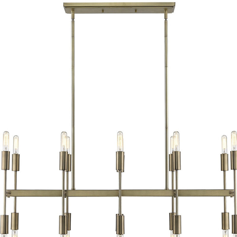 Hivvago Perret 20-Light Aged Brass Island Pendant