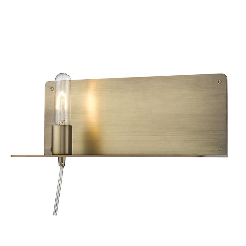 Hivvago XL Dull Gold Shelf Wall Light