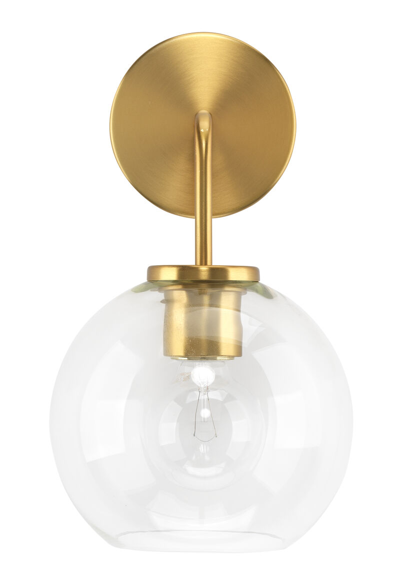Reese Glass Wall Sconce, Brass