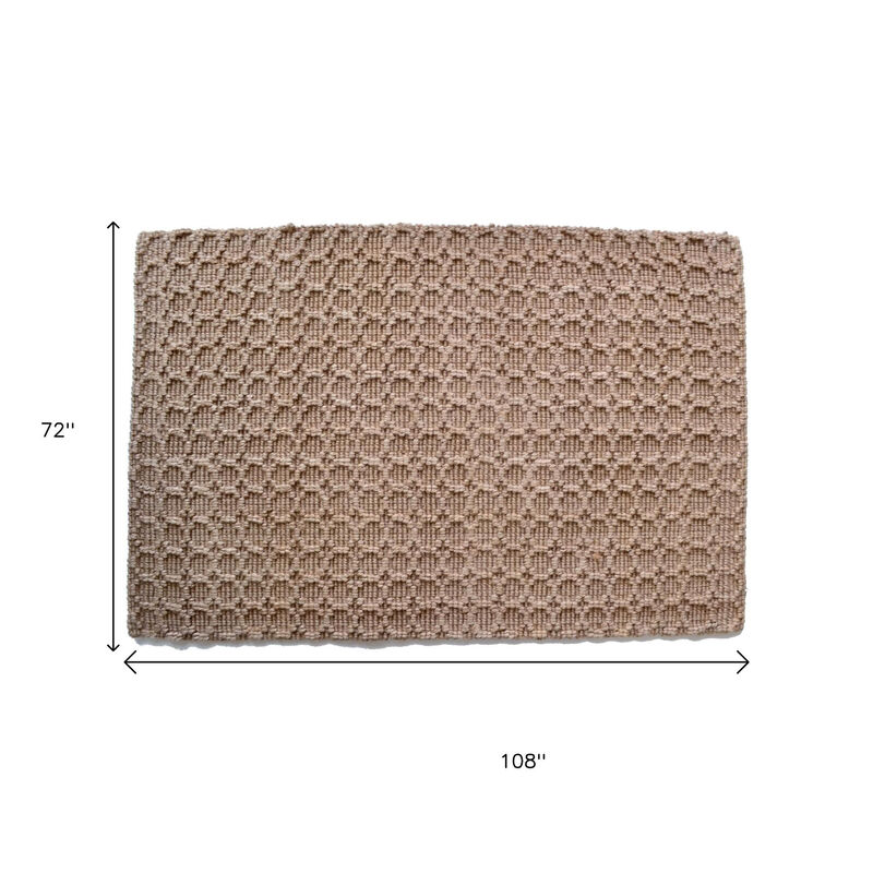 HomeRoots Jute Geometric Hand Woven Area Rug image number 2
