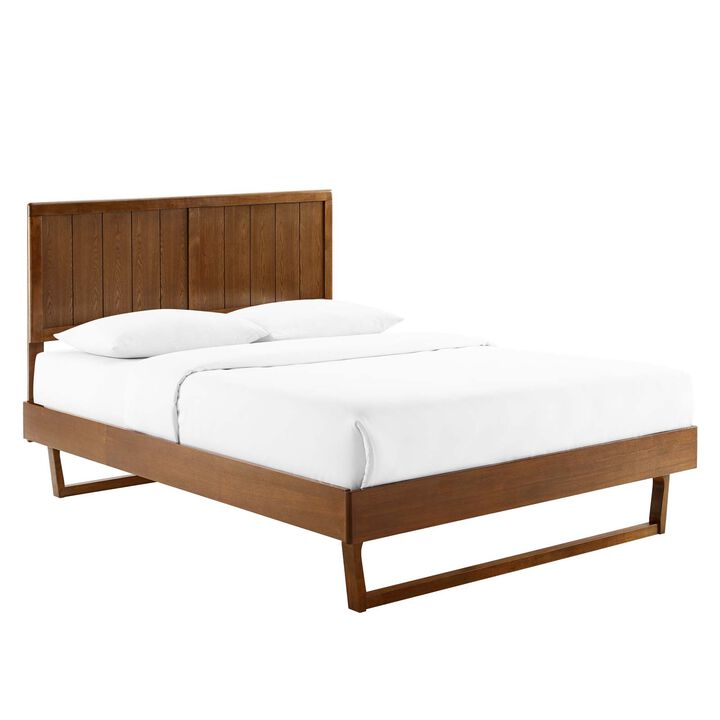 Modway - Alana Queen Wood Platform Bed with Angular Frame