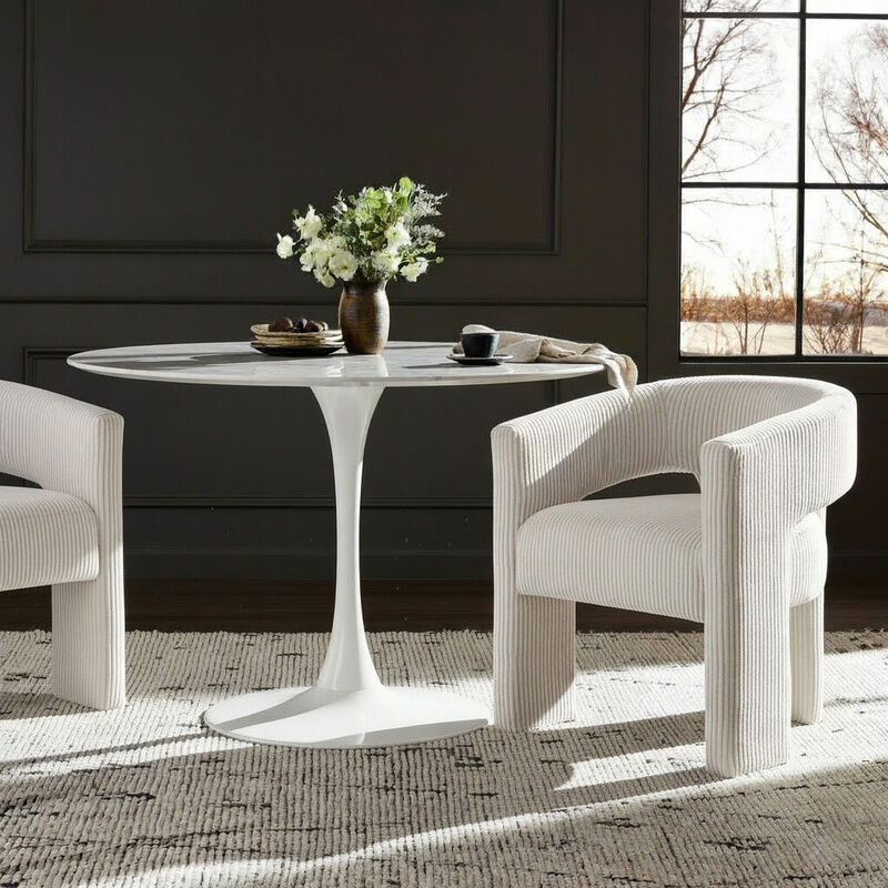 Meridian Furniture Tulip White Dining Table image number 1