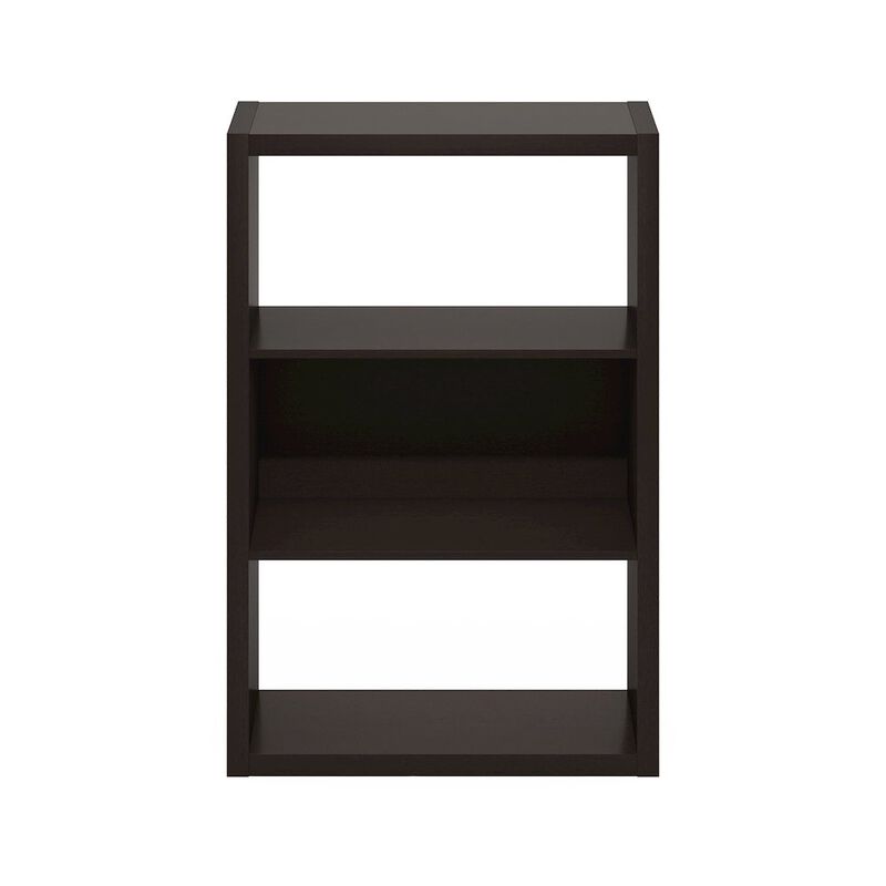 Viola 3-Tier Open Shelf Bookcase, Bookshelf, Dark Oak