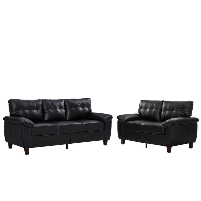 Hufe PU Leather 2 Pieces Sofa image number 0