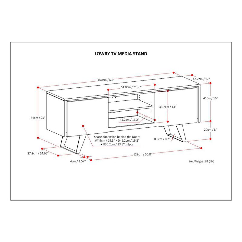 Simpli Home Lowry Tv Media Stand In Walnut