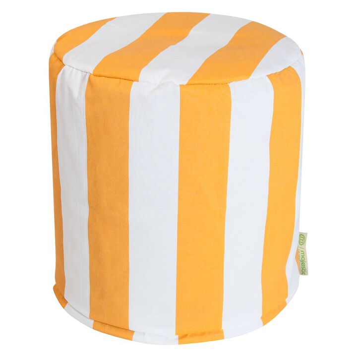 Majestic Home Goods Pouf Vertical Stripe Yellow