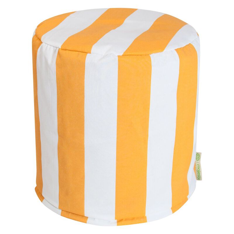 Majestic Home Goods Pouf Vertical Stripe Yellow