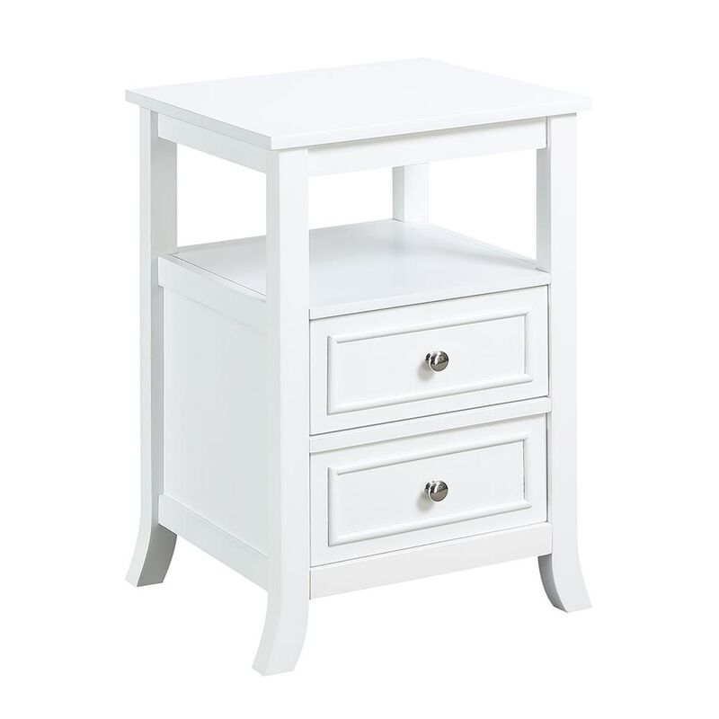 Convience Concept, Inc. Melbourne 2 Drawer End Table with Shelf