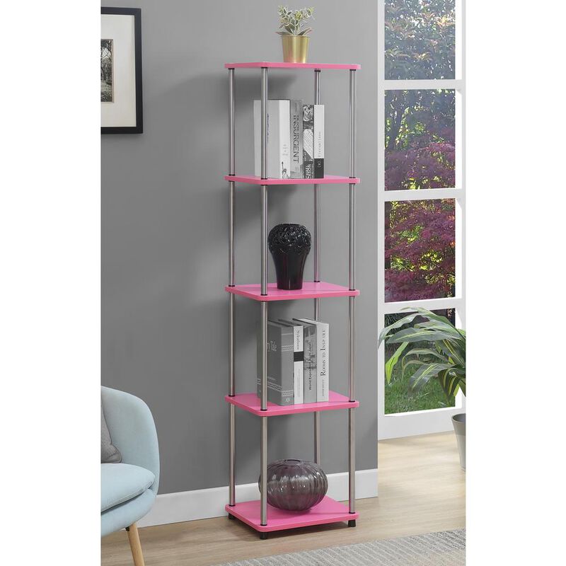 Convenience Concepts Designs2Go No Tools 5 Tier Tower, Pink image number 1