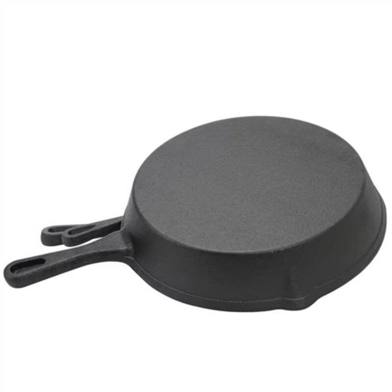 Pre-Seasoned Cast Iron 3-Piece Skillet Frying Pan Set Perfect for Indoor & Outdoor Cooking image number 3