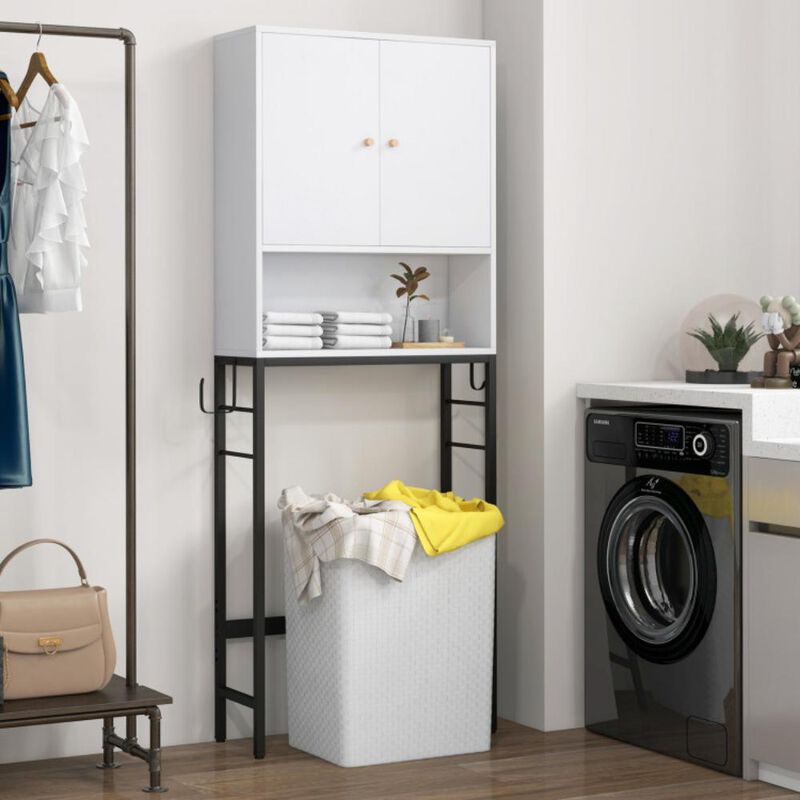 Hivvago Over The Toilet Storage Cabinet with 2 Doors and Adjustable Shelf