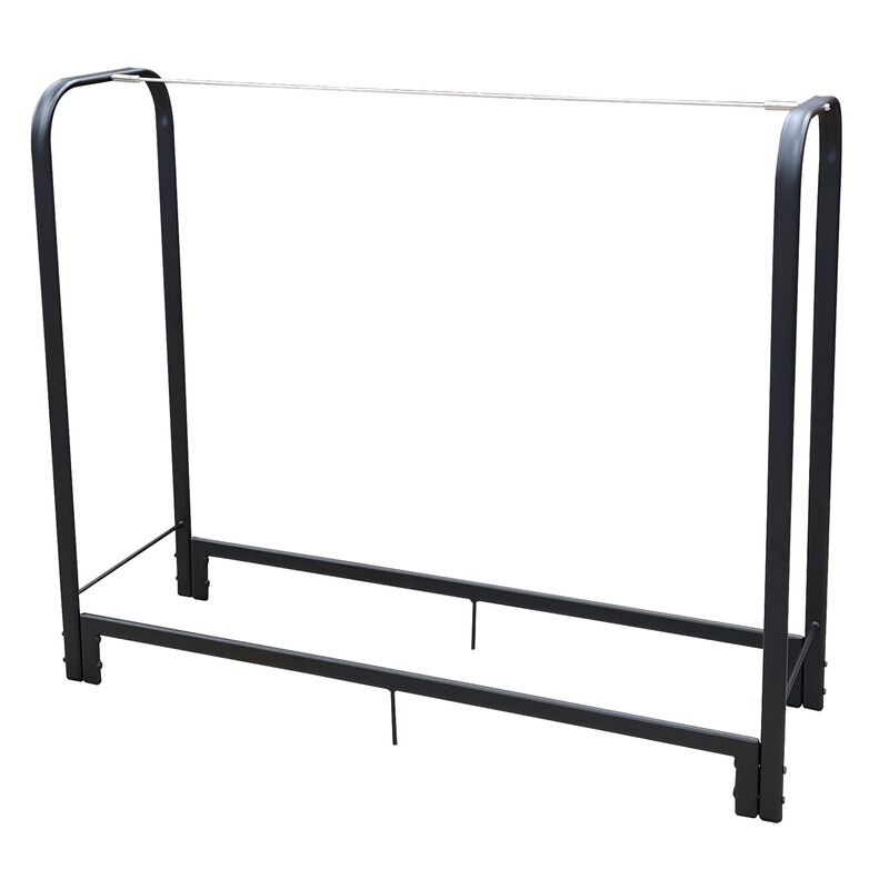 4ft Firewood Rack Stand Logs Holder for Outdoor Indoor Fireplace Metal Wood Pile image number 3
