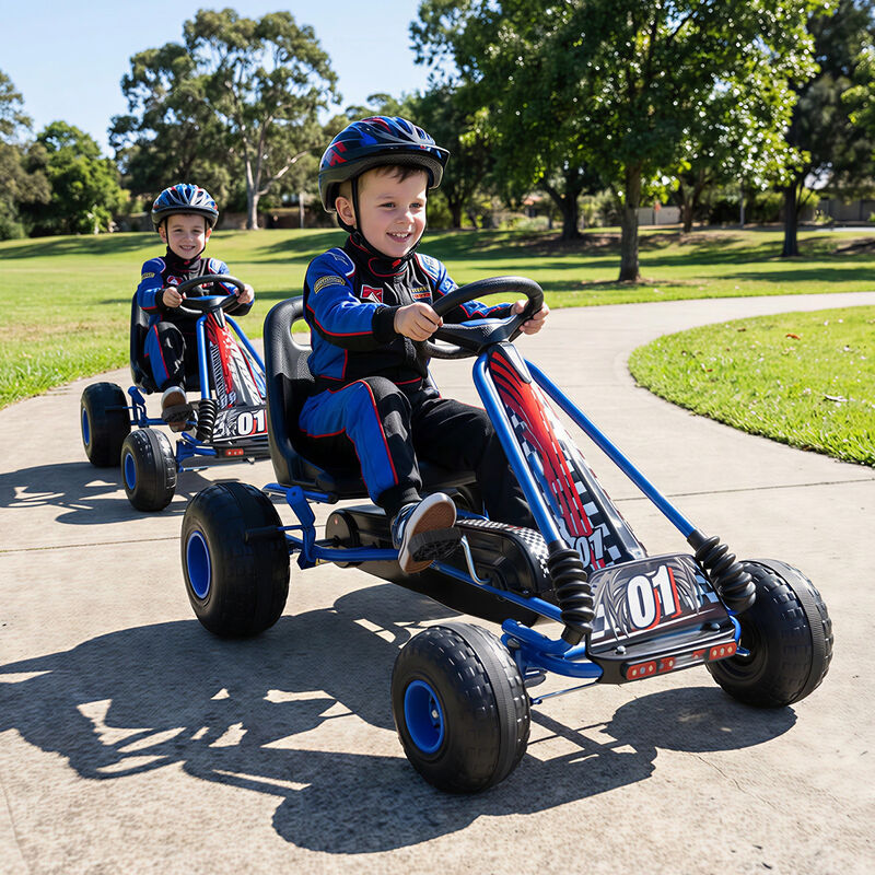 4 Wheel Pedal Go Kart for Kids with Adjustable Seat and All Terrain Wheels image number 3