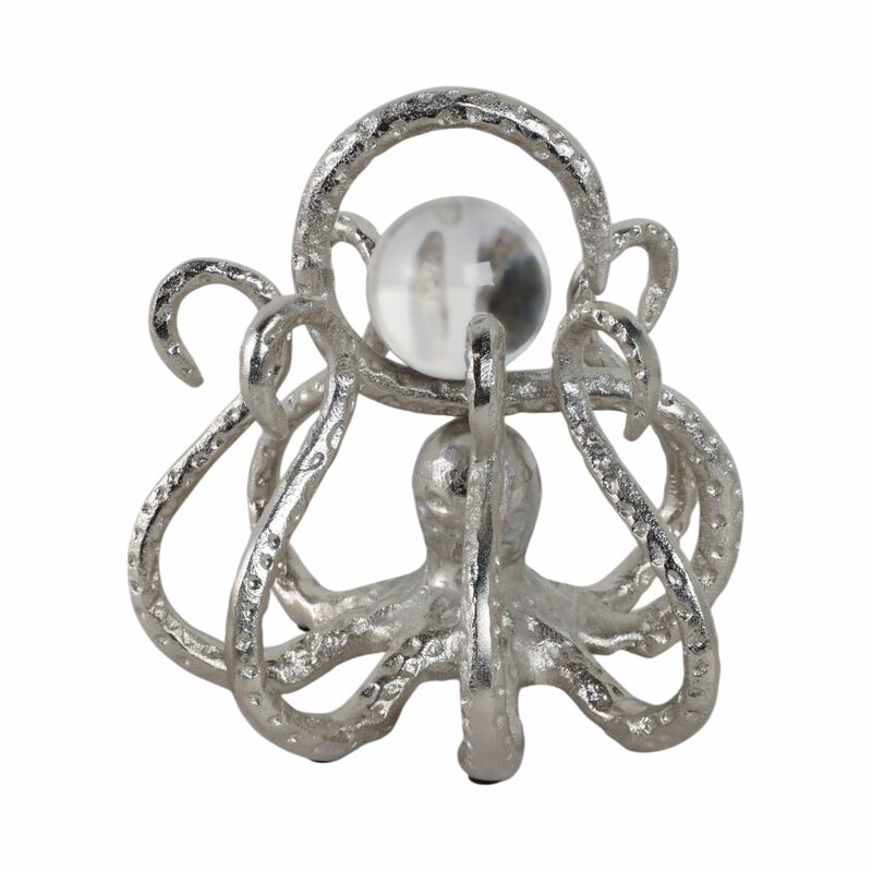 8x8" Octopus With Acrylic Ball image number 3