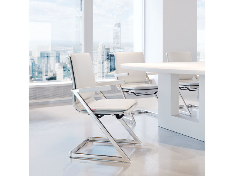 Lider Plus Conference Chair (Set of 2) White