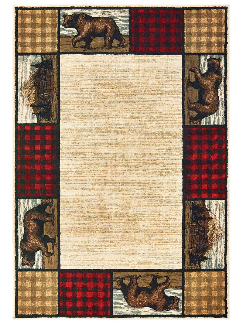 Woodlands 9603C 7'10" x 10' Ivory Rug image number 0
