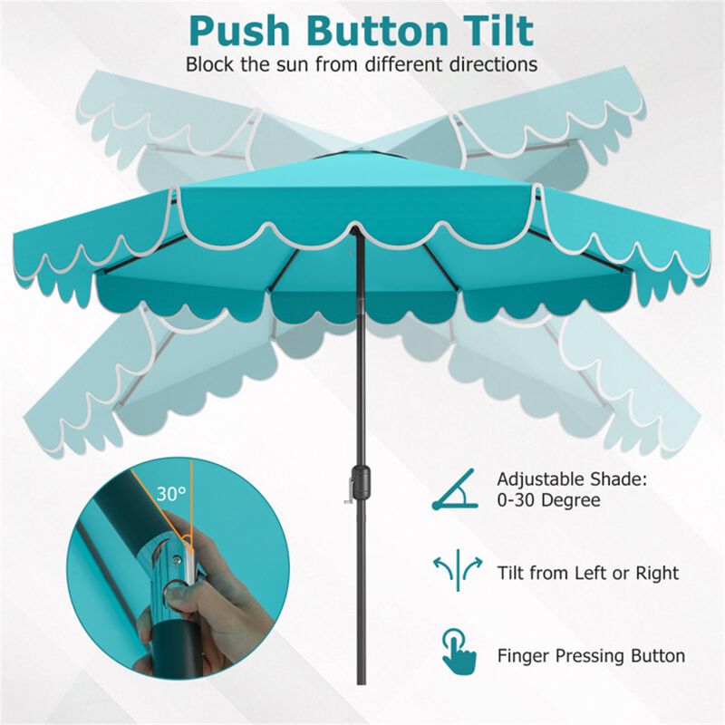 10 FT Patio Umbrella with Push Button Tilt and Crank image number 5