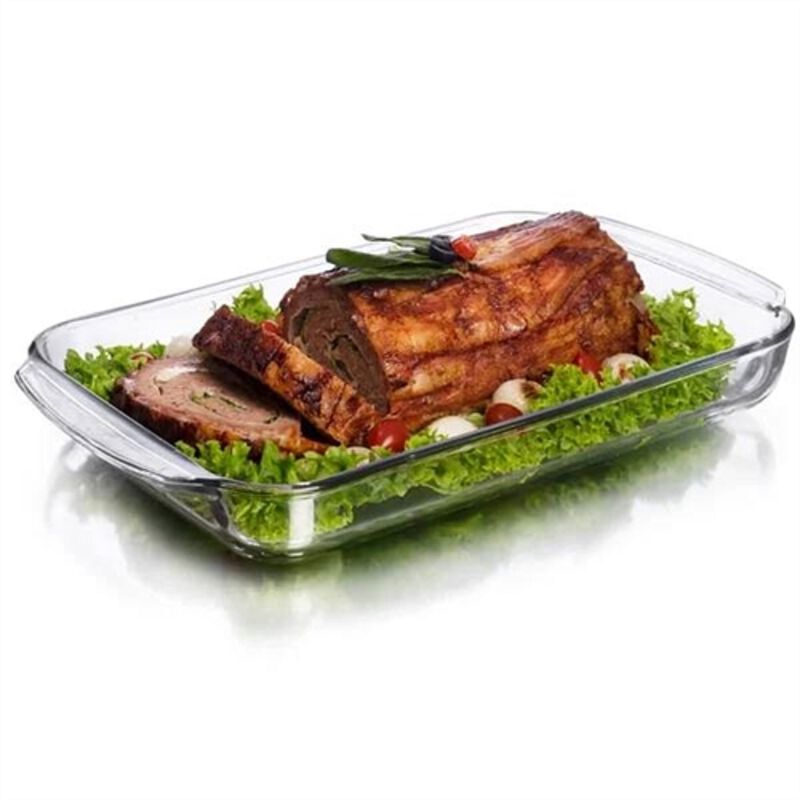Glass 3-Piece Oven-Safe Bakeware Set &ndash; Casserole Baking Dishes, Dishwasher and Microwave Safe