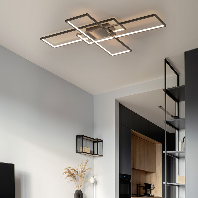 Palco Contemporary Minimalist Metal Adjustable Dimmable Geometric Integrated LED Flush Mount