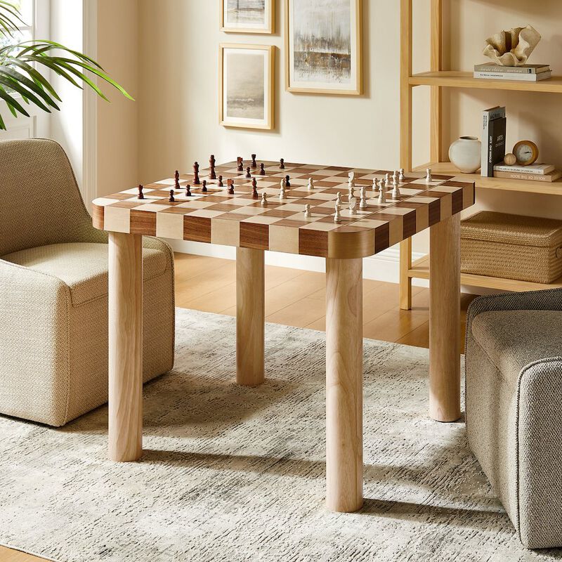 Oscar 36 Inch Square Checkered Dining Table image number 6