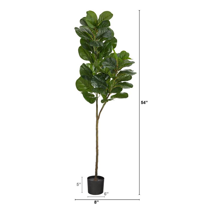 HomPlanti 4.5 Feet Fiddle Leaf Fig Artificial Tree