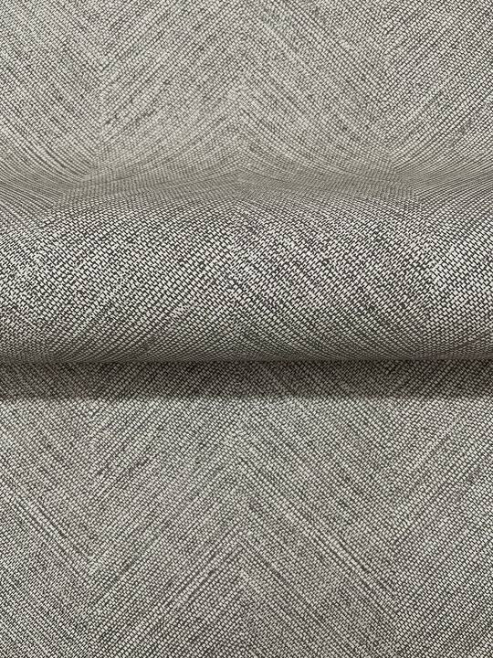 Caladesi Dark Grey Linen Chevron Wallpaper (Set of 2)