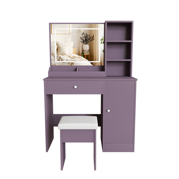 Frafup Padded Stool Stylish Vanity Desk