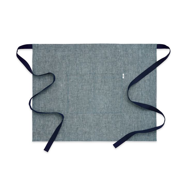 Solino Home 100% Pure Linen Bistro Apron - Kitchen Linen