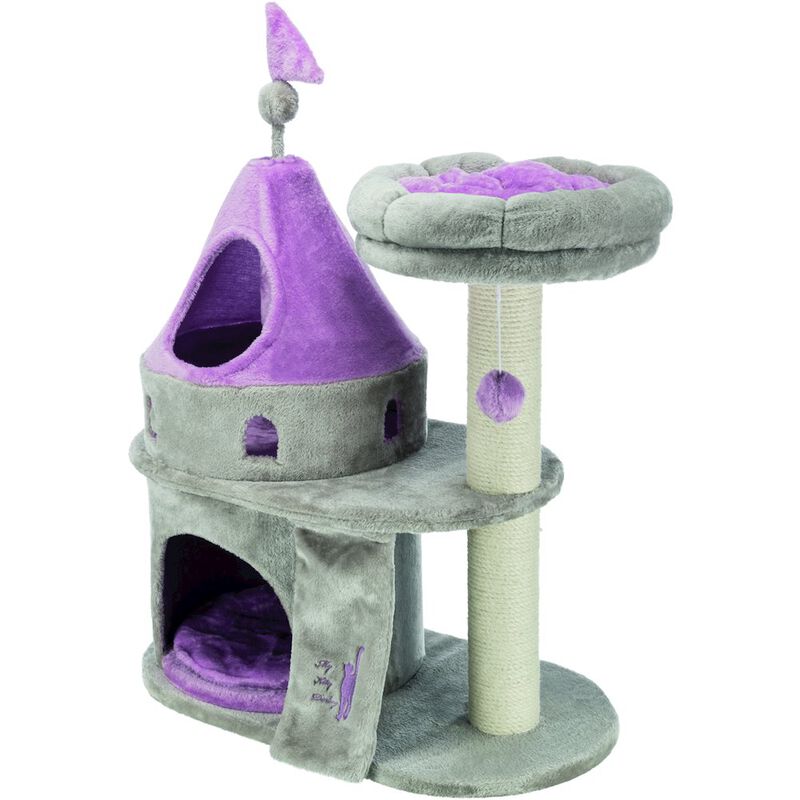 TRIXIE My Kitty Castle Plush Cat Tree, Sisal Scratching Posts, Rustling Fabric image number 3