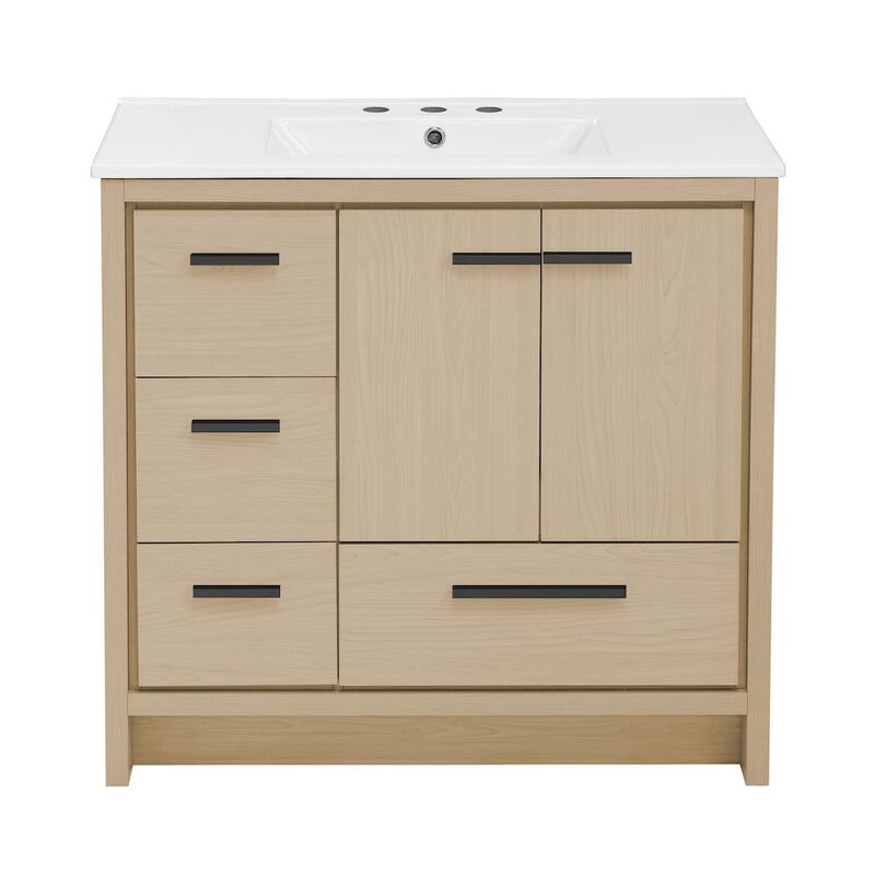 Virage 36 in. Bathroom Vanity with 3-Hole Ceramic Sink Top image number 0