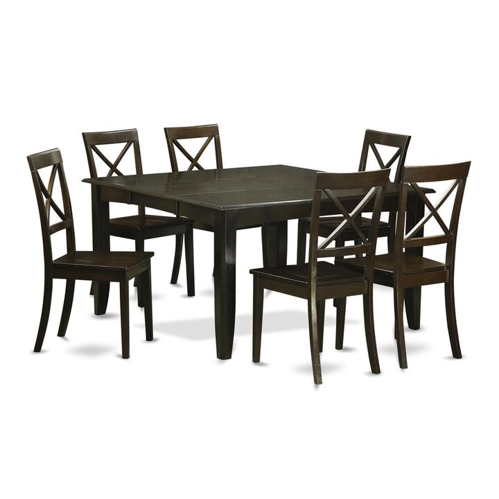 7 Pc Dining room set-Dinette Table with Leaf and 6 Dinette Chairs.
