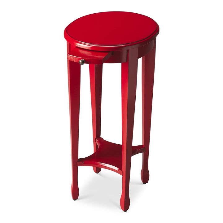 Red Round Accent Table, Belen Kox
