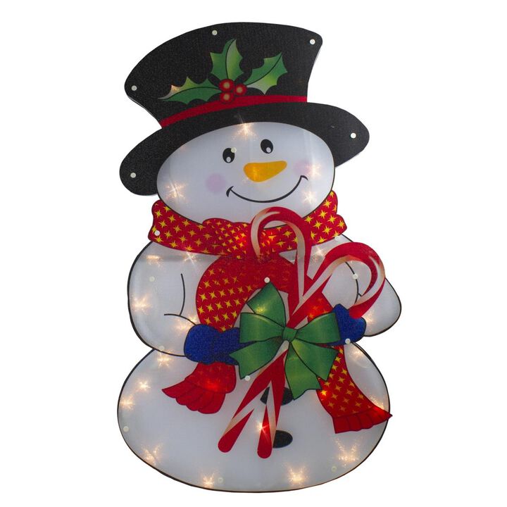 Northlight  30.5 in. Lighted 2 Dimensional Snowman Christmas Outdoor Decoration