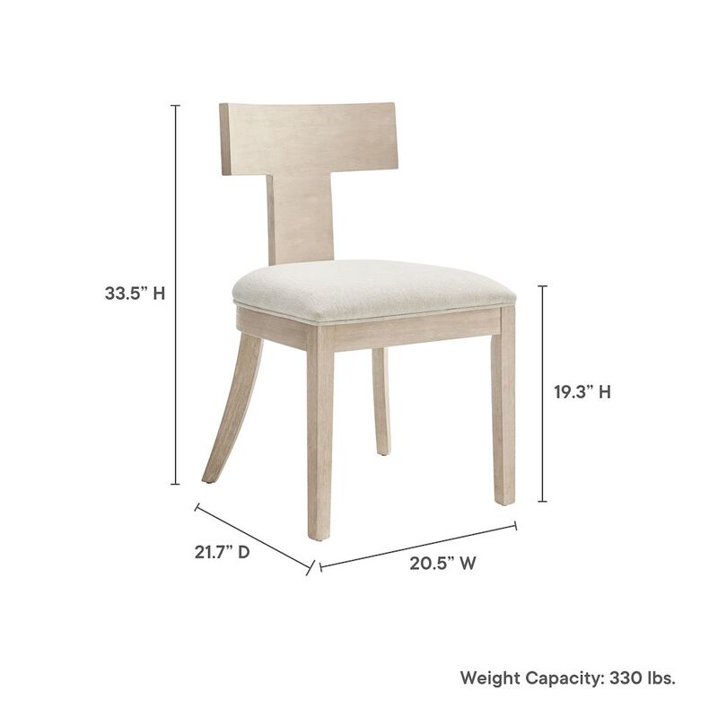 Peregrine Wood and Fabric Upholstered Dining Chairs Set of 2 image number 1