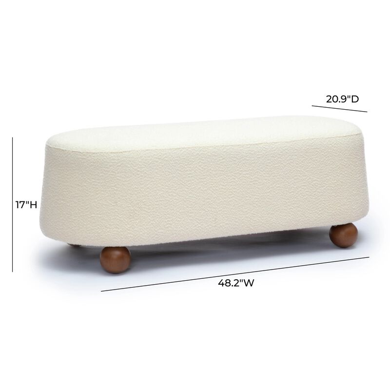 Jaine Boucle Large Ottoman