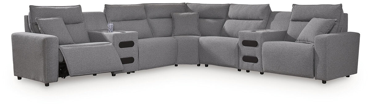 ModMax II 7-Piece Power Reclining Sectional with Audio Consoles