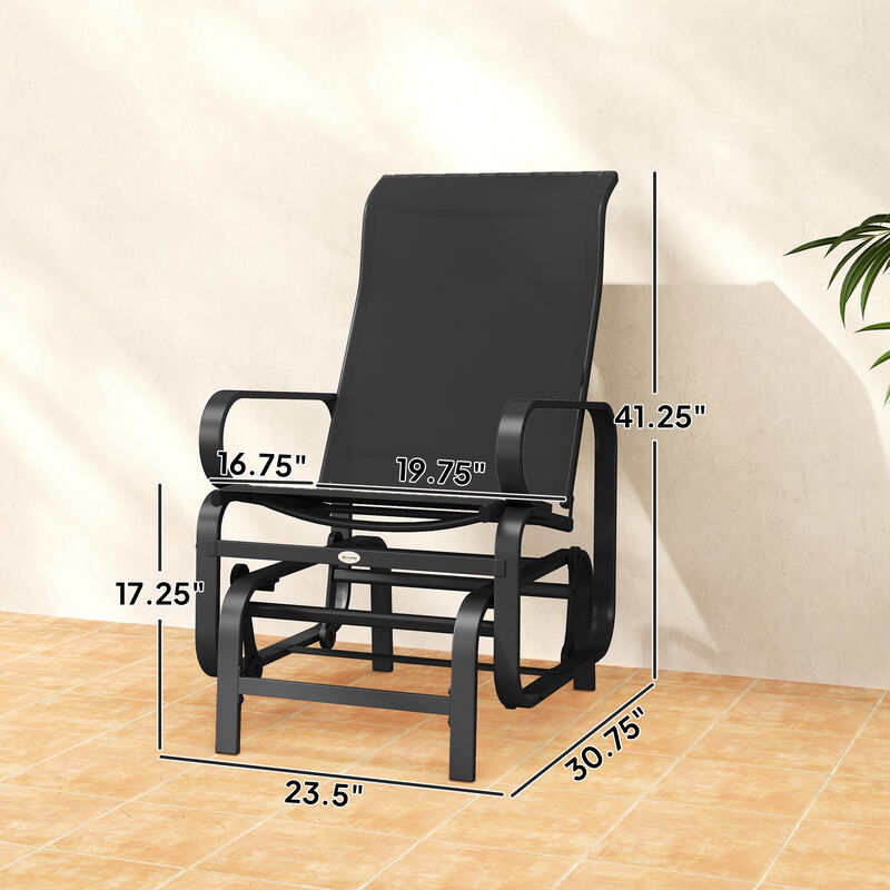 Hivvago Set of 2 Gliding Lounger Chairs with Metal Frame image number 2