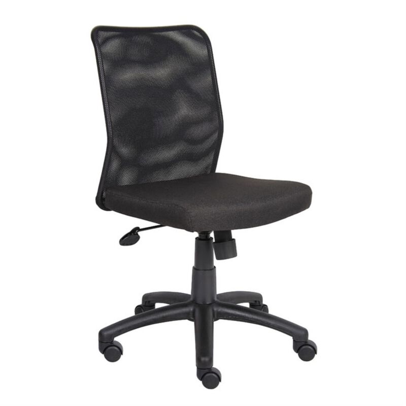 NorStarBoss Office Products Budget Mesh Task Chair without Arms in Black
