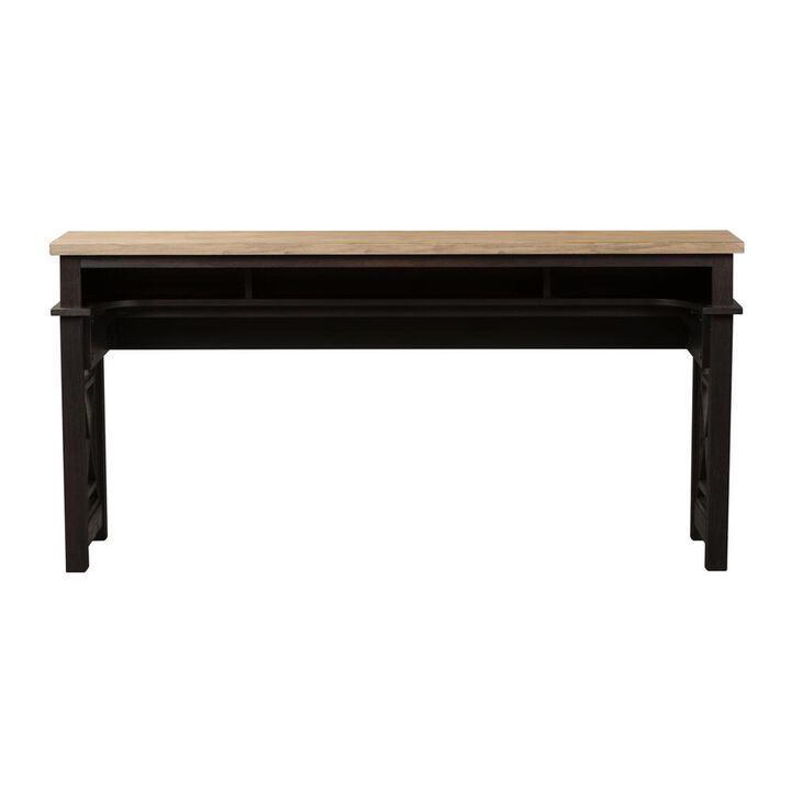 Liberty Furniture Heatherbrook Console Bar Table in Charcoal