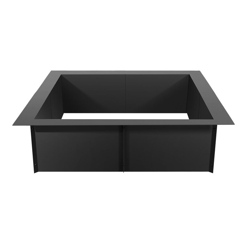 DIY Fire Pit Square Ring – Heavy Steel Liner Insert for Backyard Firepit and Outdoor Heating Projects