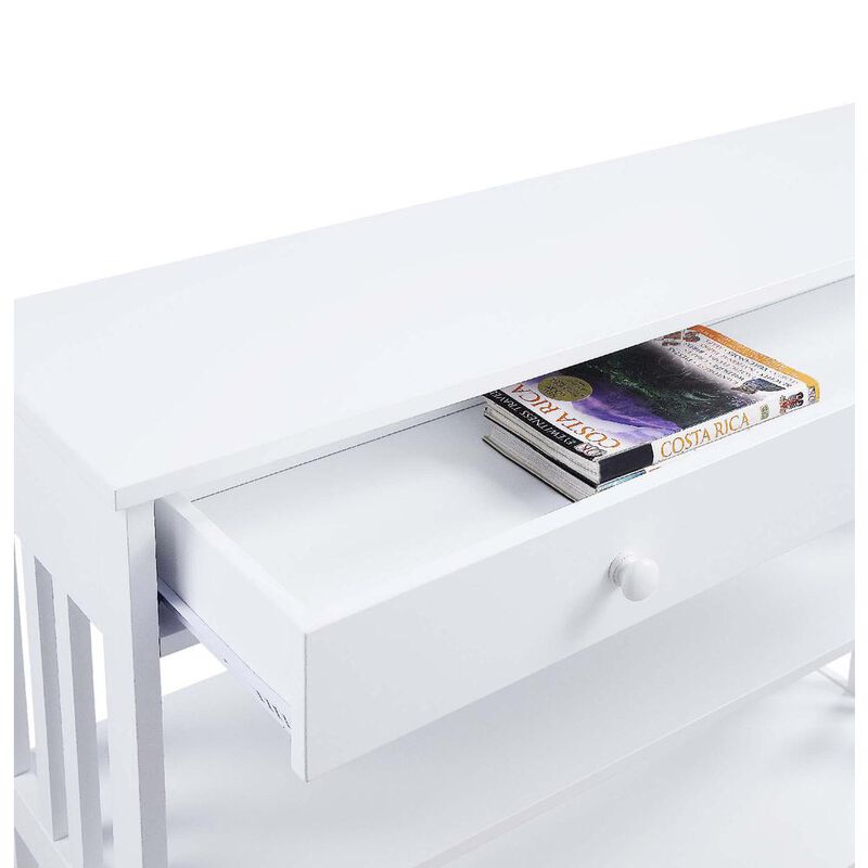 Convience Concept, Inc. Mission 1 Drawer Console Table with Shelves