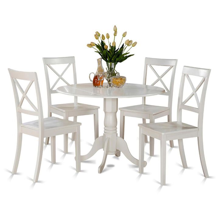 East West Furniture 5  PC  small  Kitchen  Table  set-small  Table  and  4  dinette  Chairs