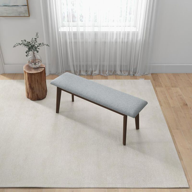 Ashcroft Furniture Co Carlos Fabric Upholstered Solid Wood Bench