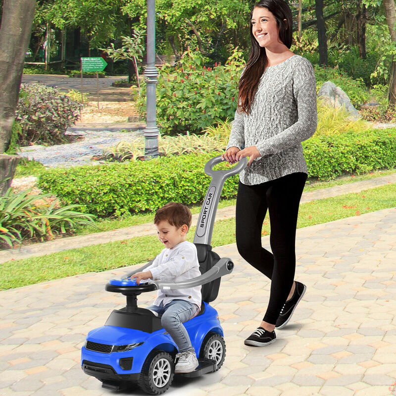 3 in 1 Toddler Ride On Push Car with Stroller Sliding Design and Music image number 1