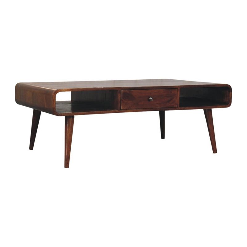 Artisan Furniture Solid Wood Avora 2 Drawer Chestnut Coffee Table
