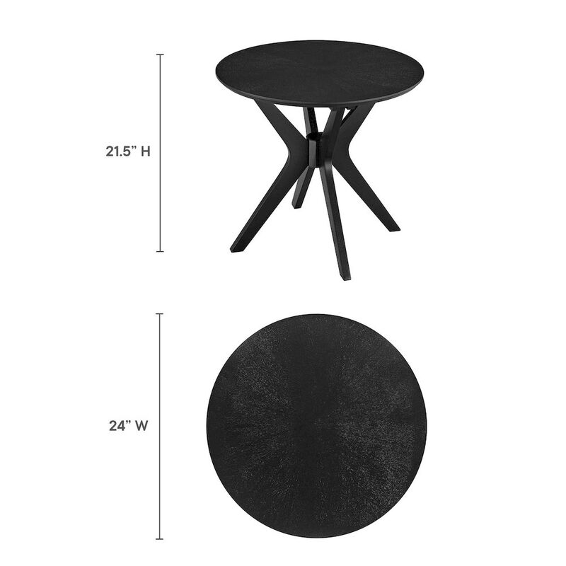 Crossroads 24&rdquo; Round Wood Side Table image number 2