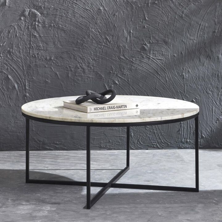 Renwil Livia MATTE BLACK COFFEE TABLE